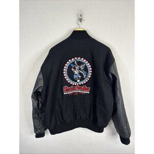 Choctaw Pow-Wow Champion Men L Wool Leather Bomber Jacket 2018 Dorant Oklahoma